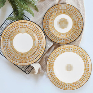 Factory Wholesale Bone China Dinnerware Set Nordic Mosaic Porcelain Dishes Ceramic Charger Plates - Product Image 2
