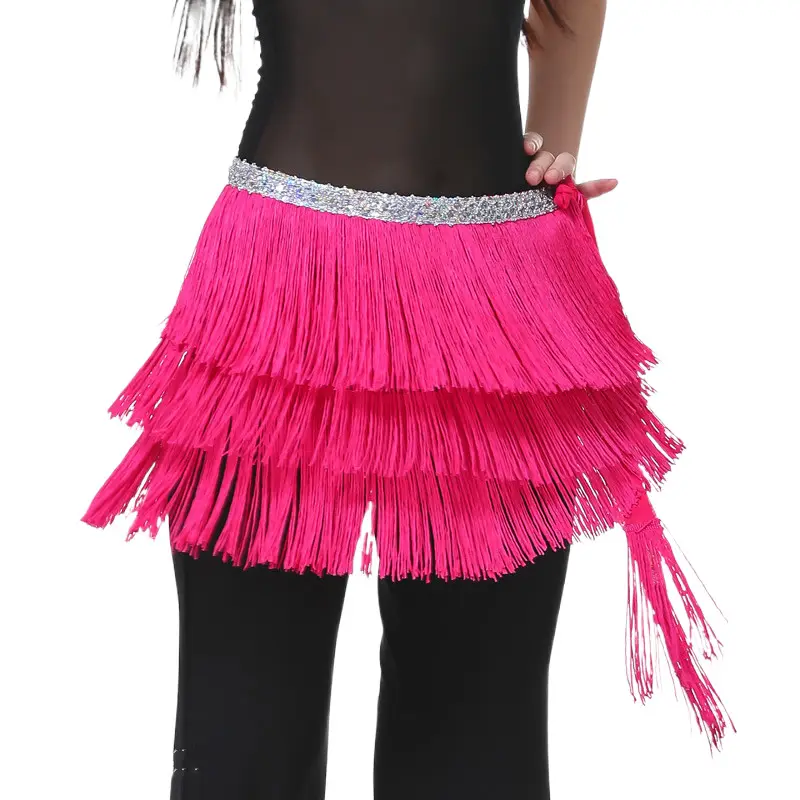 Sciarpa dell'anca di danza del ventre gonna a portafoglio con nappe tribali cintura con frange per le donne sciarpe a triangolo Hip Halloween Party Beach Rave Costume