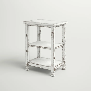 3层高茶几，带开放式储物乡村木制边桌，用于卧室和客厅家庭家具 - Product Image 5
