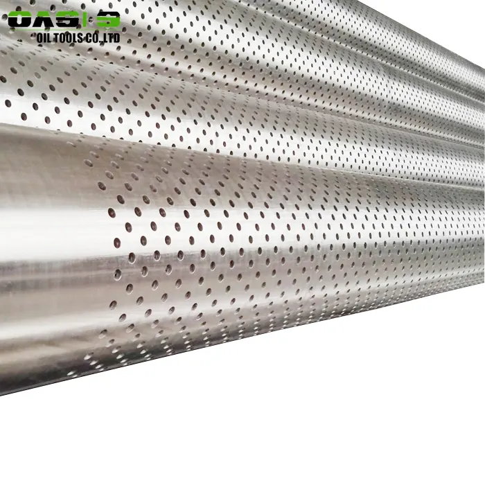 Tubo filtrante de drenaje perforado ASTM A312 SS304L 316L para perforación de pozos de agua