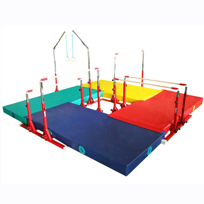 Hochwertiger Standard Uneven Bar Gymnastik Ring Gymnastik geräte Kombination für Kinder training