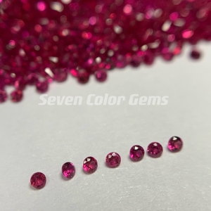1.1MM Natural Gemstone <strong>Red</strong> Ruby Blood <strong>Red</strong> Color Round Brilliant Cut High Quality Ruby Crystal Stone , Price Per Carat. - Product Image 3