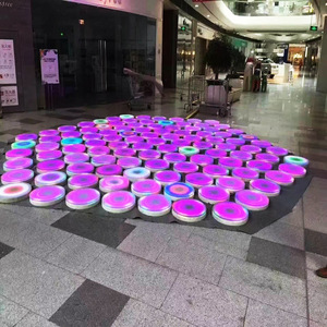 Tanıtım ledi disk ışık yuvarlak dans pisti LED gömme duvar ışığı müzik etkisi ile eğlence interaktif parti etkinliği - Product Image 2