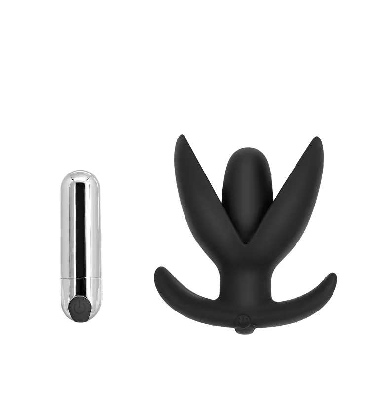 Brinquedo anal recarregável, adulto, 10 vibração, plugue anal, abertura anal, em formato de flor, massageador de próstata