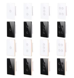 Glomarket Tuya Zigbee temperli cam içbükey düğme dokunmatik ışıklı anahtar 1/2/3/4 Gang Wifi duvar anahtarı Google Alexa ile çalışmak - Product Image 3