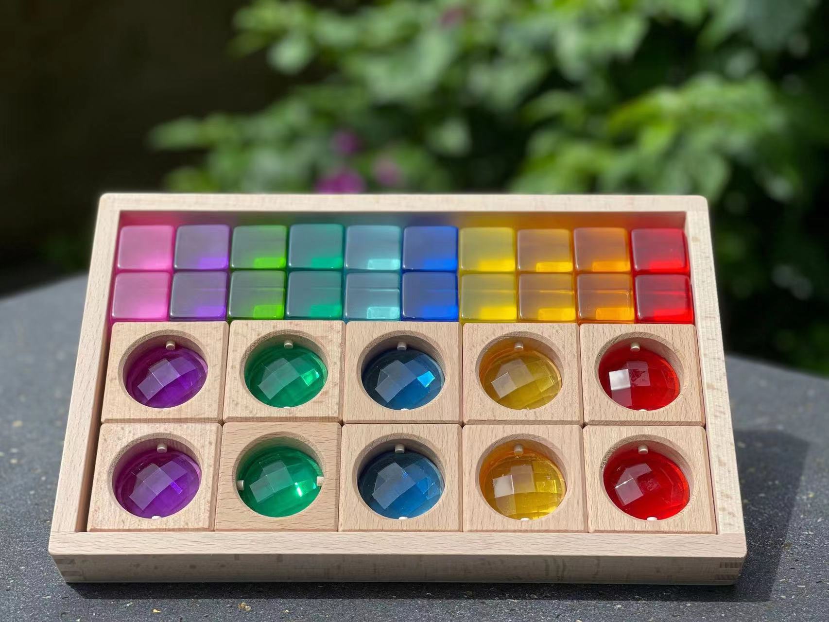 Double-sided acrylic gemstone building blocks 1.1