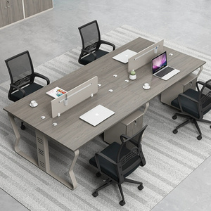 Scrivania personale di qualità personalizzata 2/4/6 postazione di lavoro Computer scrivania ufficio cubicolo personale scrivania - Product Image 4