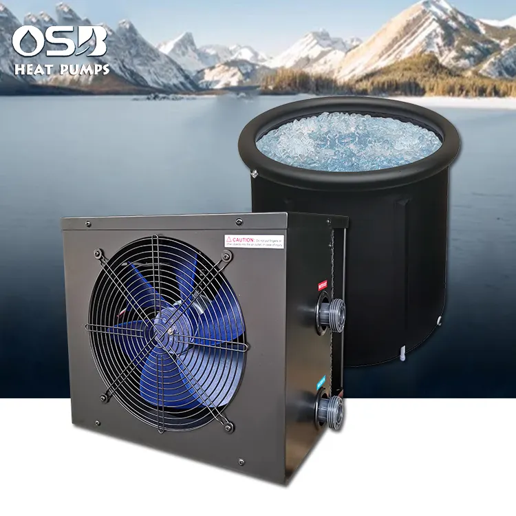 Atacado Bomba De Calor 1/2 hp 1hp Piscina De Mergulho Frio Chiller De Banho De Gelo 1hp E Aquecedor Icebath Cooler Spa Banheira De Aquecimento Refrigeração Chiller