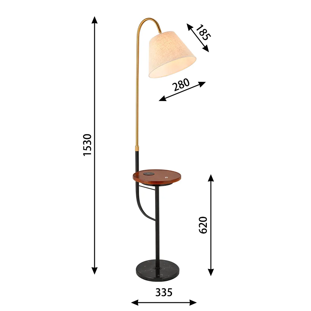Éclairage de meubles interrupteur tactile sans fil charge salon lampe sur pied minimaliste chambre lampadaire