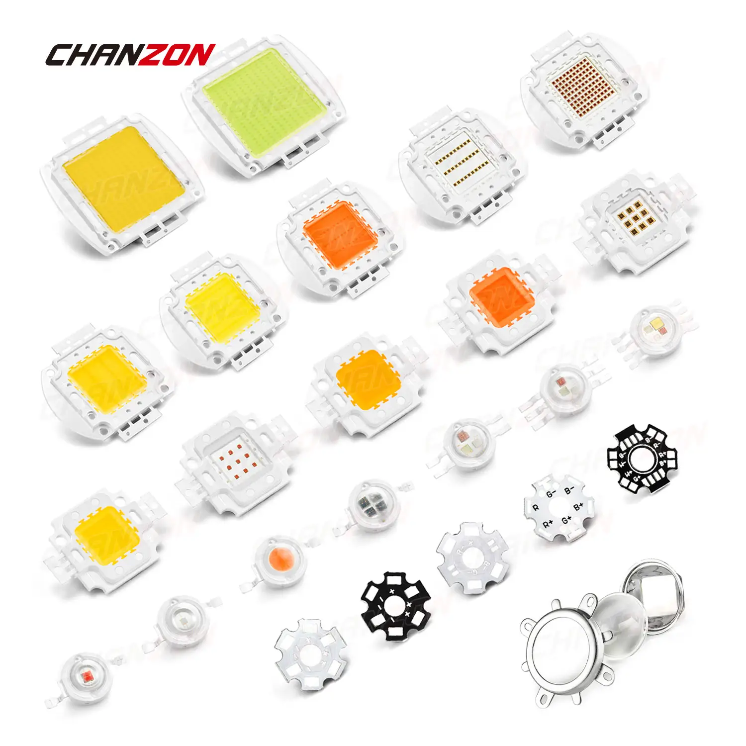 Luz de inundación infrarroja para cultivo, Chip LED COB de alta potencia, 1W, 3W, 5W, 10W, 20W, 30W, 50W, 100W, 150W, color blanco cálido, rojo, verde, azul, RGB, UV, IR