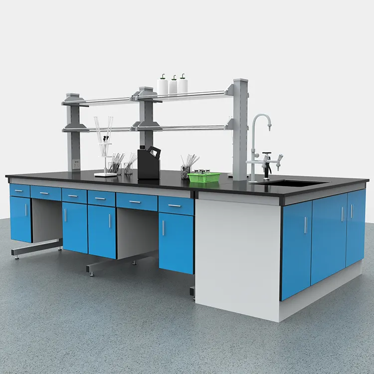 Muebles de laboratorio para escuela de ciencia, banco de trabajo de resina fenol electrónico usado
