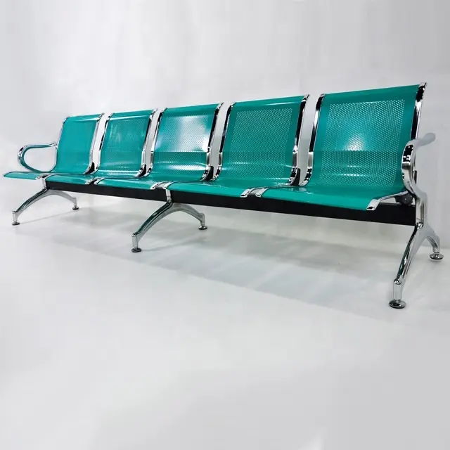 기다리는 지역 금속 구조 공중 사무실 또는 방문자 의자 5-seater 연결 의자 공항 의자 가구