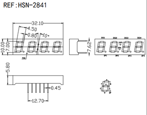 Rote 4-stellige LED 0,28-Zoll 7-Segment-Digitalanzeige für elektrische Produkte - Product Image 5