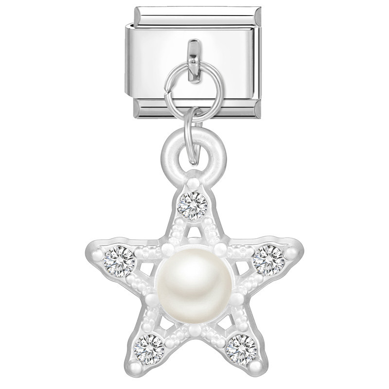 YWXH-58 - Base de acero - Estrella de cinco puntas blanco plateado