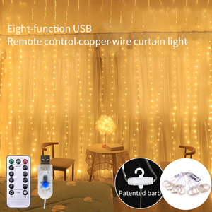 Праздничное освещение, украшение, 8 режимов, 3*3 м, USB, дистанционное управление, гирлянда 300, светодиодная занавеска - Product Image 2