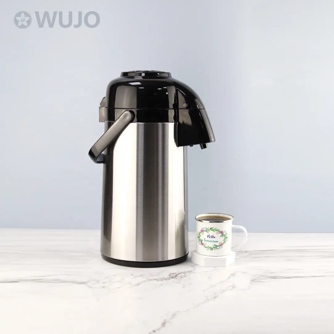 WUJO กระติกน้ำร้อนสูญญากาศ,หม้อลมมีปั๊ม3L Zojirushi แก้วกาแฟเก็บความร้อน