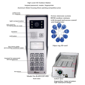 Ryan Biometric Video Door Entry <strong>Intercom</strong> <strong>System</strong> Smart WIFI Video Door Phone TUYA Mobile APP Talk Home Automation Smart <strong>Security</strong> - Product Image 4