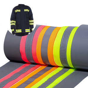 Formato personalizzato fluorescente verde di avvertimento nastro riflettente in tessuto di poliestere rotolo di nastro riflettente cucire su nastro per uniforme - Product Image 1