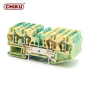 2入力2出力DINレール端子台4接点ダブルレベルスプリングケージ端子台 - Product Image 1