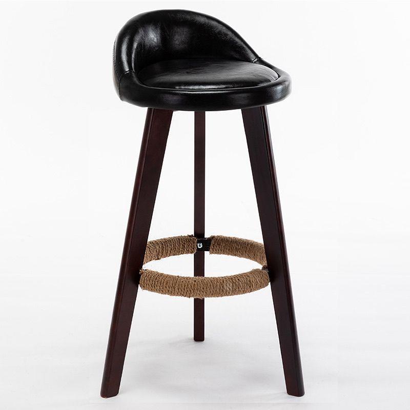 Pieds marron assis hauteur 70cm -- cuir noir pu
