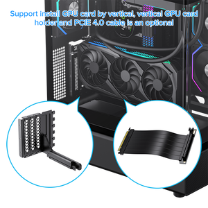 GAMEMAX N80 BK oyun PC durumda ayrılabilir modüler tasarım 6 ARGB hayranları ile 270 kapsama tam kule ATX kavisli cam oyun kasası - Product Image 5