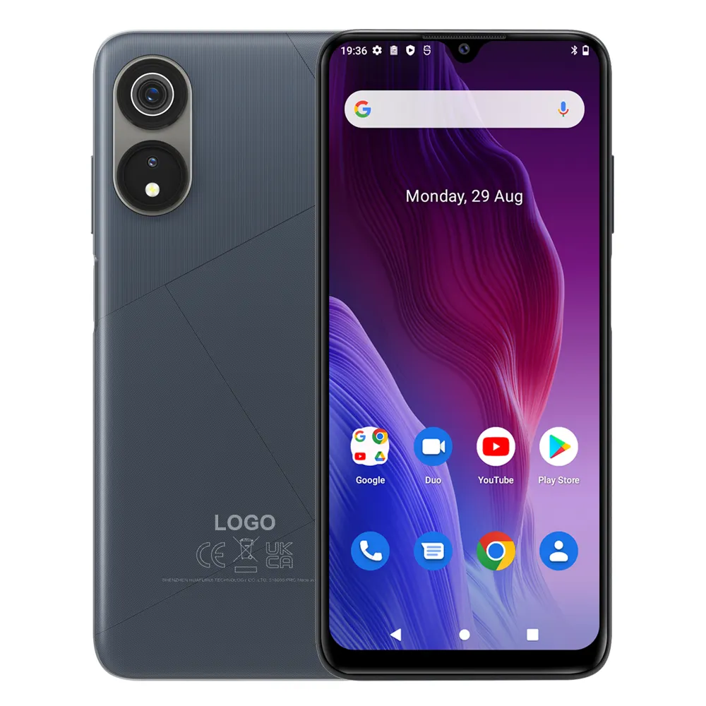 Android 12 ponsel pintar baru 2023 inci 6GB 6.517 GB MT6765 ponsel Octa Core 4G Sim ganda ponsel pintar OEM dengan sidik jari