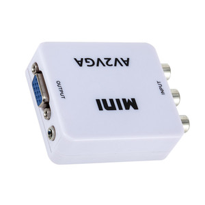 Convertidor de audio y video AV a VGA, decodificador de TV a Monitor para divisores y convertidores, consola de juegos DVD, pantalla AV a VGA