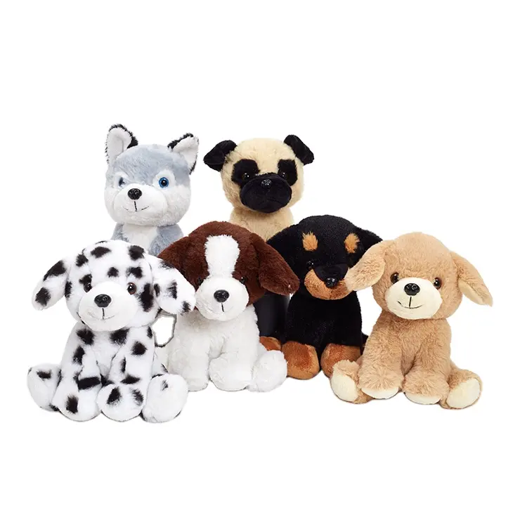 Neues Design Schöne Hot Sale Custom Plüsch Welpe Realistische Gefüllte Soft Dog Doll Set Custom