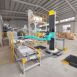 Su misura PLC linea di produzione pallettizer colonna automatico Robot sistema di impilamento per borsa tessile plastica industria del legno - Product Image 3