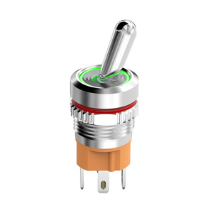 Interruttore a levetta in metallo ad alta corrente da 16mm IP65 connettore per cavo a pulsante 5-24V/220V, 2/3 posizioni del cambio disponibili - Product Image 1