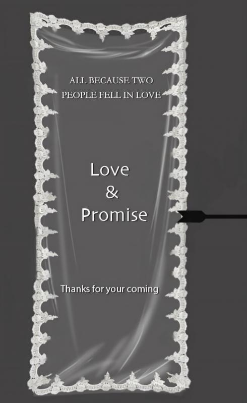 White Fixed text b finished lace yarn-1x 2m
