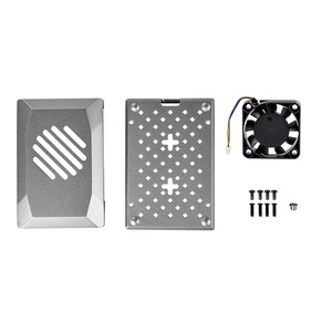 Silver Color <strong>Raspberry</strong> <strong>Pi</strong> 5 <strong>Case</strong> with Cooling Fan - Product Image 2