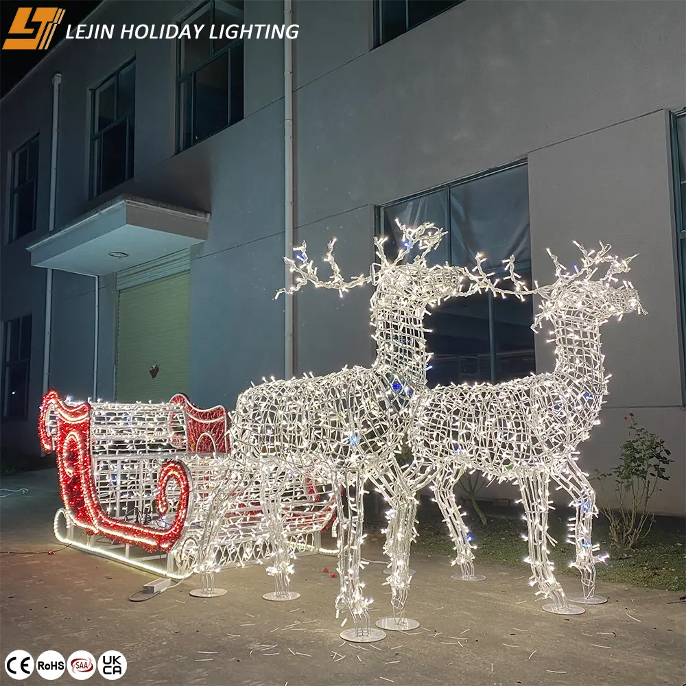 Personnalisation de la lumière 3D motif extérieur de Noël pour la décoration de Noël