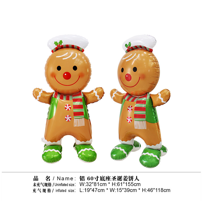 Hombre de pan de jengibre de Navidad de 60 pulgadas con base