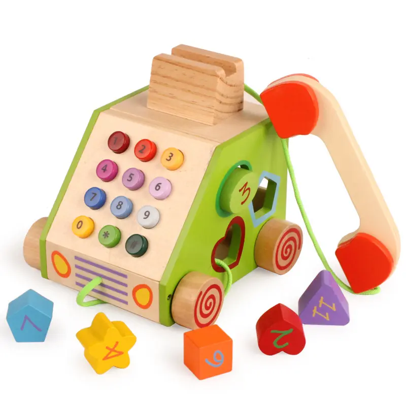 Maison de jeu pour enfants, Puzzle de Simulation, appel téléphonique, jouets cognitifs en couleur, jeu interactif pour bébés, pièces