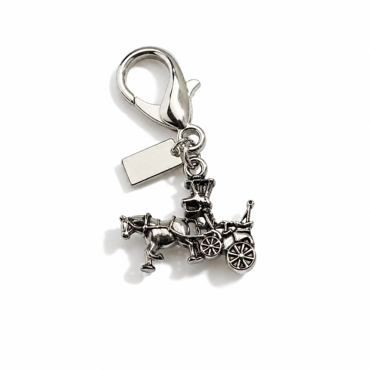 Pendentif de sac de transport en alliage de zinc plaqué argent