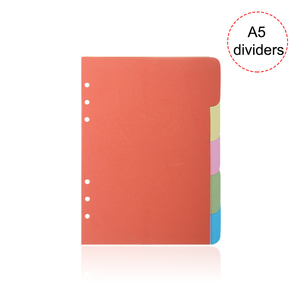 A5 A6 Separator 6Ring Binder Index Page <strong>Color</strong> Index Divider for Loose Leaf Binder Planner <strong>Notebook</strong> <strong>with</strong> 5 Different <strong>Colors</strong>