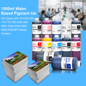 1000毫升12色PFI 1700 PFI-1700防水填充颜料墨水佳能专业2000 4000 6000 4000s 6000s打印机