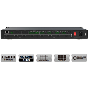 ビデオウォール機能付き4x4シームレス4k60hdmiマトリックススイッチマトリックス - Product Image 6