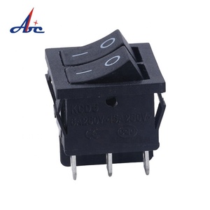 Fabrika doğrudan su geçirmez 6Pins ON-ON Mini çift anahtarı DPDT kare Rocker anahtarı - Product Image 2