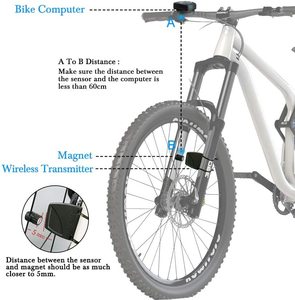 FERTS 15 <strong>Functions</strong> 1.8'' Screen Wired / <strong>Wireless</strong> Waterproof IPX-44 <strong>Cycling</strong> <strong>Computer</strong> Bicycle Metre Stopwatch - Product Image 3