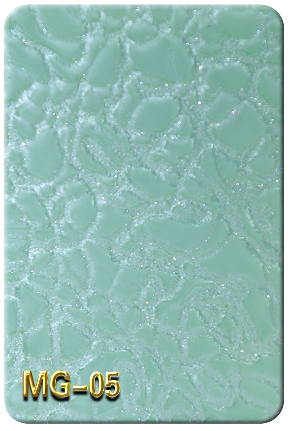 Feuille acrylique perle verte