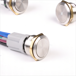 19/22mm <strong>Button</strong> Symbols Customizable IP67 Stainless Steel Metal Push <strong>Button</strong> Switch <strong>with</strong> Wire LED Illuminate - Product Image 6