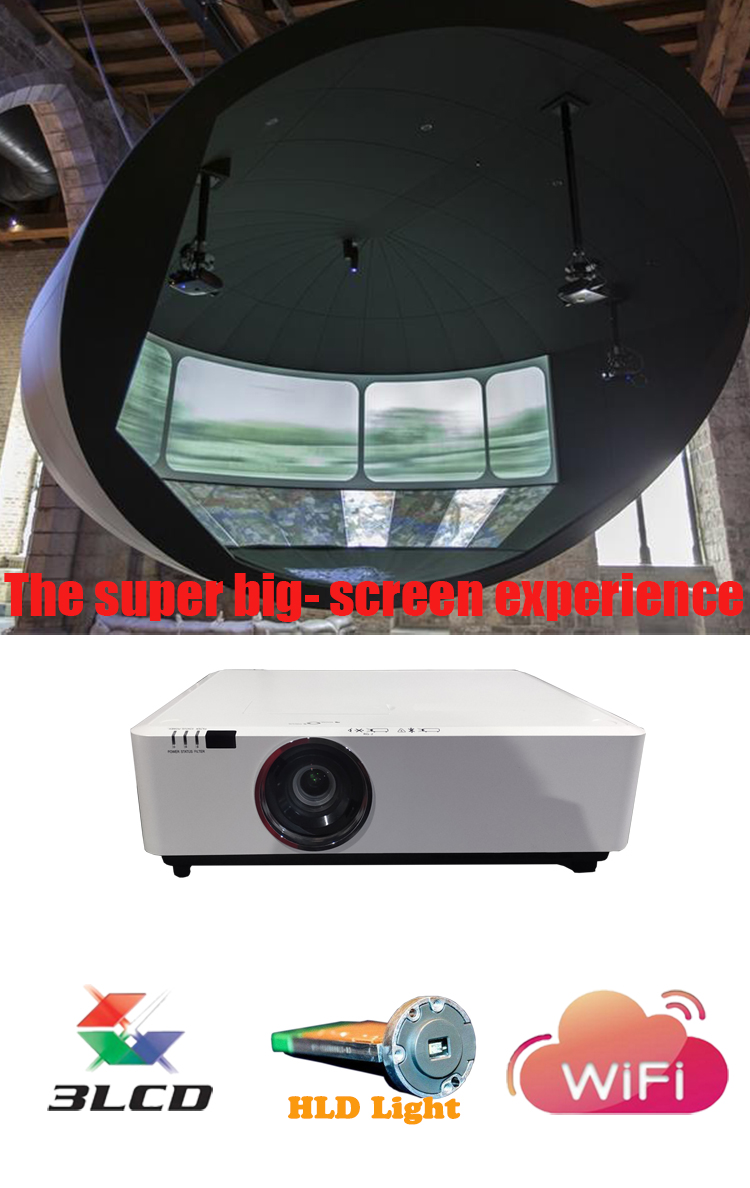 20000-40000 hrs  HLD wifi WXGA 1280*800 LCD 7000 lumens projector