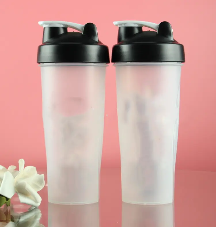 Venta al por mayor de moda popular botella de plástico botella de polvo de proteína agitador de café de la taza