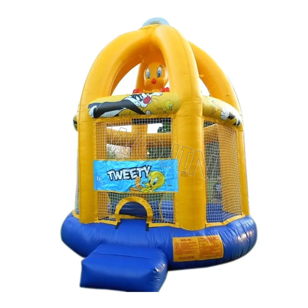 Toptan ucuz fiyat sevimli tweetybird şişme zıplama evi fedai yatak bouncy kaleler çocuklar için