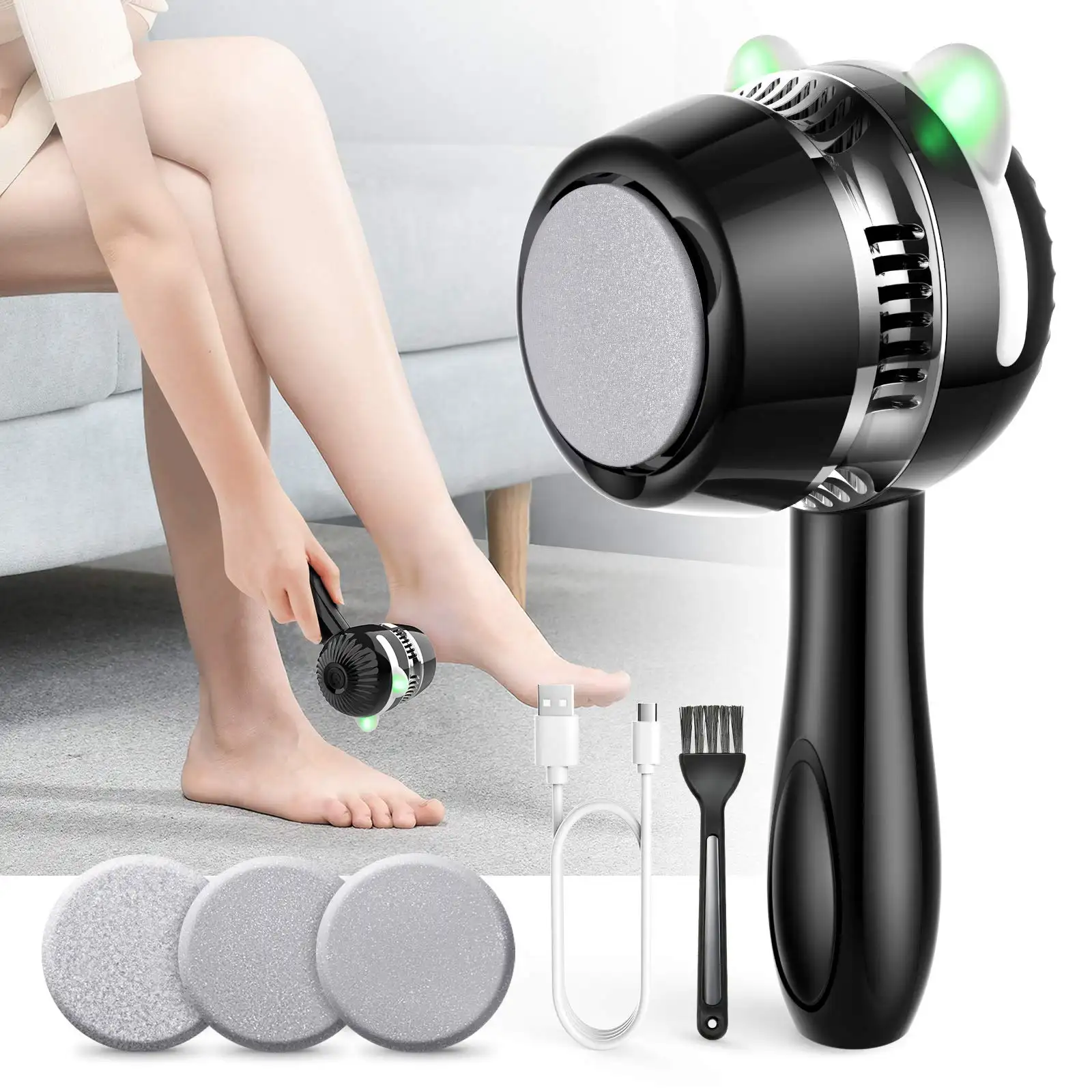 2022 new product Electric Foot File Vacuum Callus Remover Rechargeable Foot Files Clean Tools Feet Care for Hard Cracked Skin