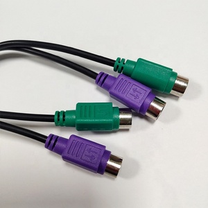USBオス-PS2キーボードマウスパワースプリッターケーブル3Aコンピュータバーコードスキャナー用ブレードで保護された純粋な銅高速充電 - Product Image 3