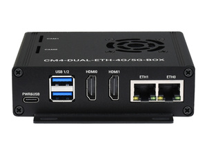 Mini-computer Dual Gigabit Ethernet 5G/4G basato sul modulo di calcolo Raspberry Pi 4 (non incluso), custodia in metallo, con ventola di raffreddamento - Product Image 4