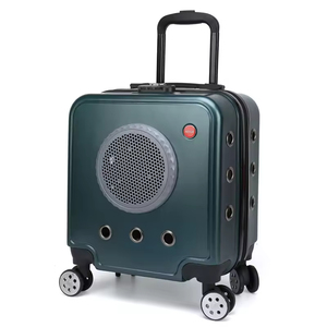 Kedi ve köpek seyahat tekerlekli çanta-büyük kapasiteli taşınabilir şeffaf havayolu taşıma sırt çantası OEM - Product Image 4